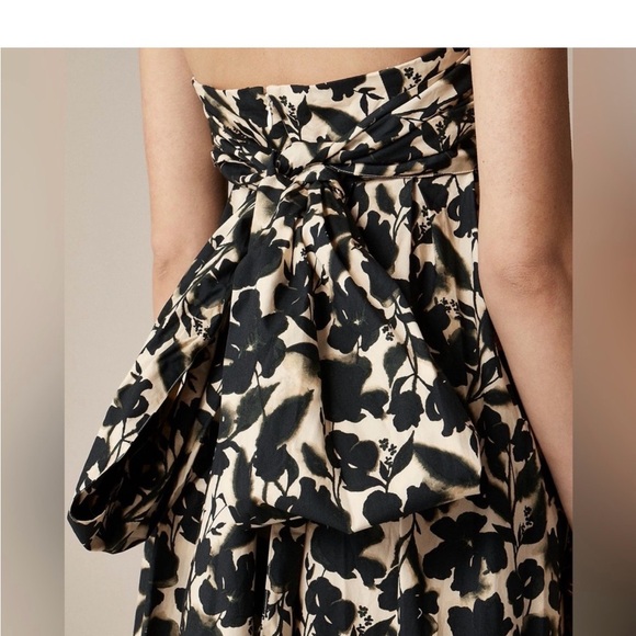 J.Crew Collection Elegant Black and Cream Strapless Dress - Picture 2 of 7